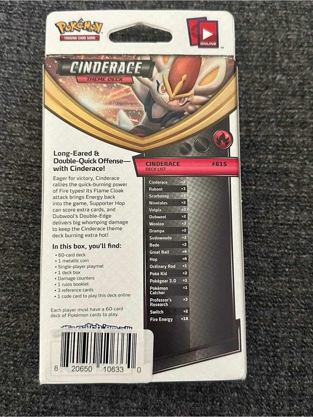 Brand NEW Pokemon Sword & Shield Cinderace Theme Deck Cards TCG